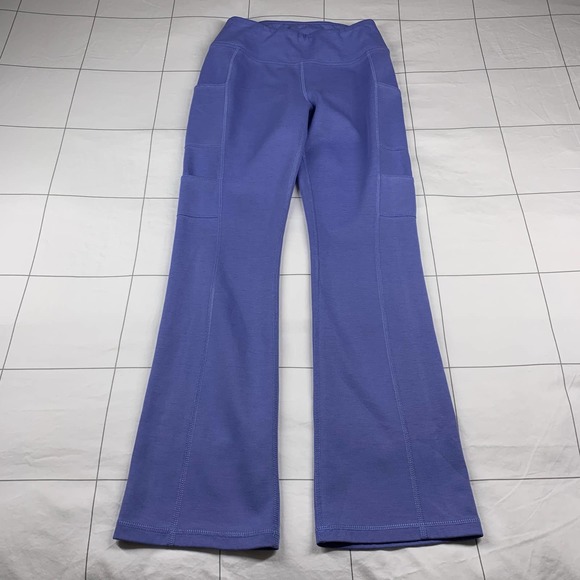 Jaanuu Pants - Jaanuu Pants Womens XS Ceil Blue Ponte High Rise Scrub Yoga Cargo Pocket Medical